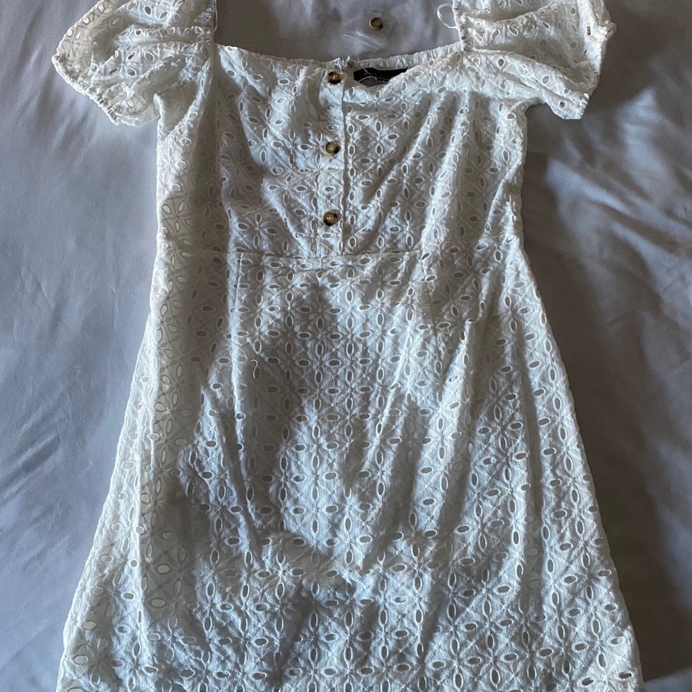 White Lace Dress - Pink Lily Boutique